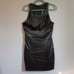 Bison bisou dark gray sleeveless dress Sz 16